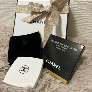 CHANEL コンパクトミラー ミロワールドゥーブルファセット ホワイト シャネル CHANEL