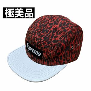 【美品】Supreme Leopard Leather Visor Cap 13SS シュプリーム レオパード キャップ レザー