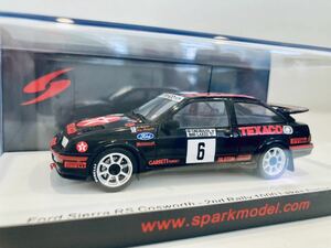 【送料無料】1/43 Spark Ford Sierra フォード シエラ RS コスワース #6 A.バタネン 2nd Rally 1000 Lakes Finland 1987