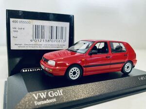 【送料無料】1/43 Minichamps VW Golf フォルクスワーゲン ゴルフ Ⅲ 1993 Red