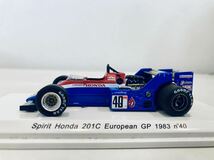 【送料無料】1/43 Reve (Spark) Spilit Honda スピリット ホンダ 201C #40 S.ヨハンソン European GP タバコ仕様_画像5