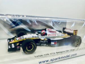 【送料無料】1/43 Spark Lotus ロータス 無限ホンダ 109 #12 J.ハーバート Belgium GP 1994