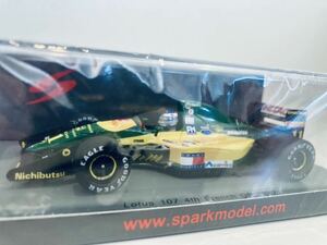 【送料無料】1/43 Spark Lotus ロータス フォード 107 #11 M.ハッキネン 4th French GP 1992