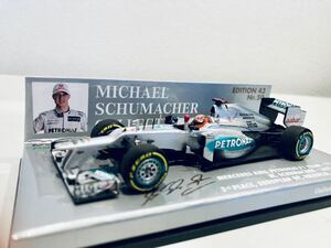 【送料無料】1/43 Minichamps Mercedes AMG F1 メルセデス W03 #7 M.Schumacher シューマッハー LAST PODIUM 3rd Place Europian GP 2012