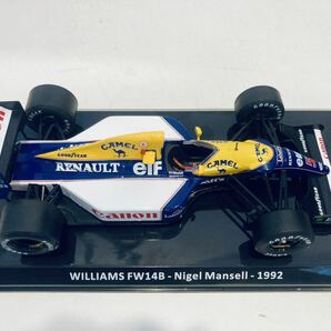 送料無料】1/24 ビッグスケール F1 コレクション 32 ウィリアムズ ルノー FW14B N.マンセル 1992 タバコ仕様 純正クリアケース付の画像8