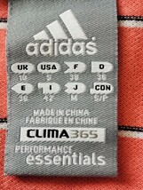 adidas アディダス 半袖ポロシャツ レディースM サーモンピンク系 ボーダー CLIMA365 CLIMALITE ゴルフ スポーツ タウンユース 送料無料 _画像6