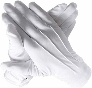 【残りわずか】 男女兼用 警備用 結婚式 礼装用手袋 手袋 10双白手袋