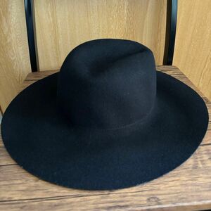 【新品未使用】 チャオパニック　ハット 帽子 フェルト 黒 ブラック 中折れ　フリーサイズ