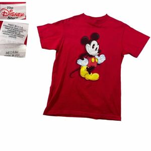 USAアメリカ製 DISNEY ディズニーストアミッキーマウス 古着 Tシャツ 半袖 MレッドSWS0091wn630420hビンテージ