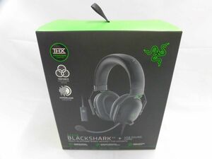 52 送60サ 0403$B15 Razer BlackShark V2+USB SOUND CARD ゲーミングヘッドセット USBサウンドカード付 ヘッドセット 中古品