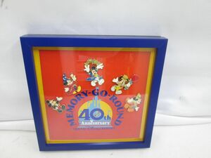 31 送60サ 0404$G06 ディズニーシー 40周年グッズ ピンバッジ5個 フレーム付き 中古品