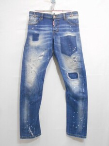 71 送80サイ 0324$D13 DSQUARED2 ディースクエアード SEXY TWIST JEAN セクシーツイストジーンズ S74LB0322 イタリア製 サイズ44 中古品