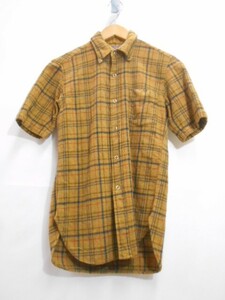 69 送60サ 0331$D14 PENDLETON ペンドルトン 60s チェック柄 ウール半袖シャツ ヴィンテージシャツ サイズM 中古品