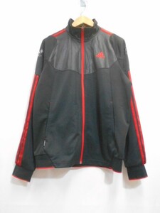 70 送60サ 0331$D19 adidas アディダス ウォームアップ トラックジャケット ジャージ X47827 ブラック サイズL 中古品