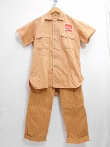 69 送80サ 0402$D10 Coca Cola コカコーラ ユニフォーム 制服 半袖 セットアップ 帽子セット 希少 サイズM 中古品