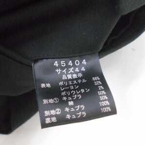 67 送60サ 0328$D28 SHELLAC シェラック メンズ レイヤード調 ジレベスト 日本製 ブラック サイズ44 中古品の画像6