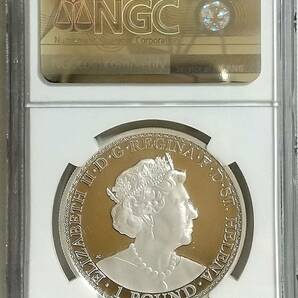 2021年 セントヘレナ ウナとライオン 1ポンド 1オンス 1oz プルーフ銀貨 NGC PF69 UC First Releases マスターピースコレクション イギリスの画像4