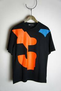 美品 19SS Y-3 ワイスリー × adidas アディダス Yohji Yamamoto ヨウジヤマモト プリント 半袖 Tシャツ カットソー FJ0332 黒サイズS 309O