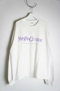 正規 19SS niche. ニッチ ROSE Tee YVES PIA GET ROSE フラワープリント 長袖 Tシャツ カットソー 白 本物 122O