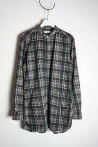 美品 14AW nonnative ノンネイティブ DOCTOR LONG SHIRT ドクター チェック ロング 長袖 ネル シャツ NN-S2613 茶黒 サイズ2 本物 422N