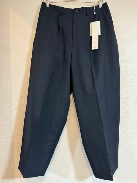 【新品】BLURHMS Wool Gabardine Slacks BLACKNAVY 2