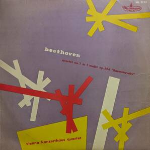 初期LP盤 ウィーン・コンツェルトハウス四重奏団 Beethoven 弦楽四重奏曲7番「ラズモフスキー第1番」Op59 の画像1