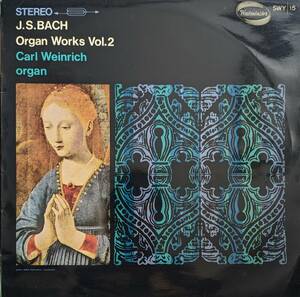 初期LP盤 カール・ワインリッヒ　Bach ドリア調トッカータとフーガ～カンツォーナ