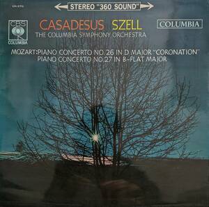 初期LP盤 ルドルフ・ゼルキン/ジョージ・セル/Columbia Sym　Mozart Piano協奏曲26&27番 K537「戴冠式」 & 595