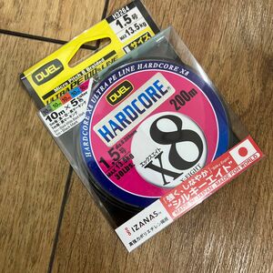 デュエル　ハードコアX8 1.5号　200m ５カラー　しなやか　シルキーエイト　8本編成　日本製　高強度　在庫僅か