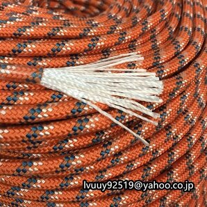 高強度 高品質 耐摩耗性 屋外緊急ロープ クライミングロープ30m 直径9mm オレンジの画像4