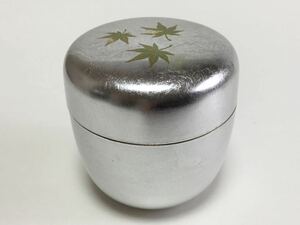 中棗 銀箔内黒 青楓 蓋裏流水 木質 茶道具 新品　