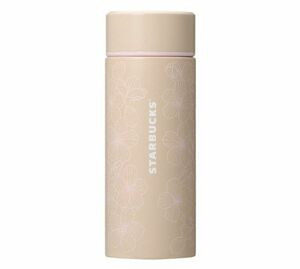 SAKURA2024ステンレスボトルグレースベージュ355ml STARBUCKS オーガニックコットンギフトバッグS付