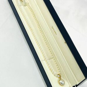 ◇1円 ★ K18 田崎真珠 TASAKI パール ネックレス 真珠ネックレス ケース入り 刻印の画像1