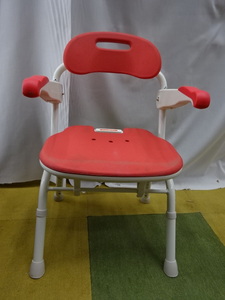  cheap . folding shower bench FS Fit red a long .. bathing chair nursing articles USED goods 