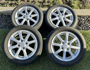 LA100F スバル　ステラ　タイヤ＆純正ホイール　155/65R14　BS NEXTRY　中古