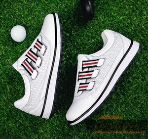  super rare golf shoes new goods sport shoes strong grip soft spike sport shoes gradation wide width sneakers . slide water-repellent white series 24.0cm