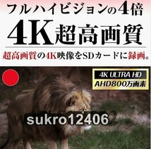 700mまで暗視撮影 4K 830万画素 暗視カメラ ナイトスコープ ハンディー ビデオカメラ カメラ 双眼鏡 望遠鏡 スターライト 赤外線夜間防犯_画像4