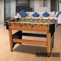 テーブルサッカー マルチプレイヤー木製サッカーテーブルゲーム、組み立てが簡単なテーブルサッカー、パーティーや家族向け_画像1