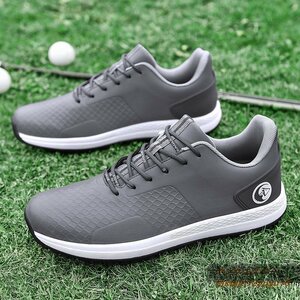  new goods bargain sale golf shoes sneakers men's sport shoes Dennis sport shoes walking shoes light weight waterproof . slide enduring . gray 25.0cm