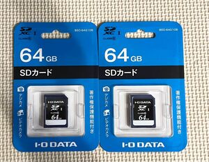アイ・オー・データ　SDカード　64GB 2セット