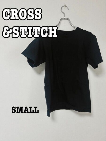 CROSS&STITCH クロス&ステッチ　S Tシャツ　半袖　ブラック