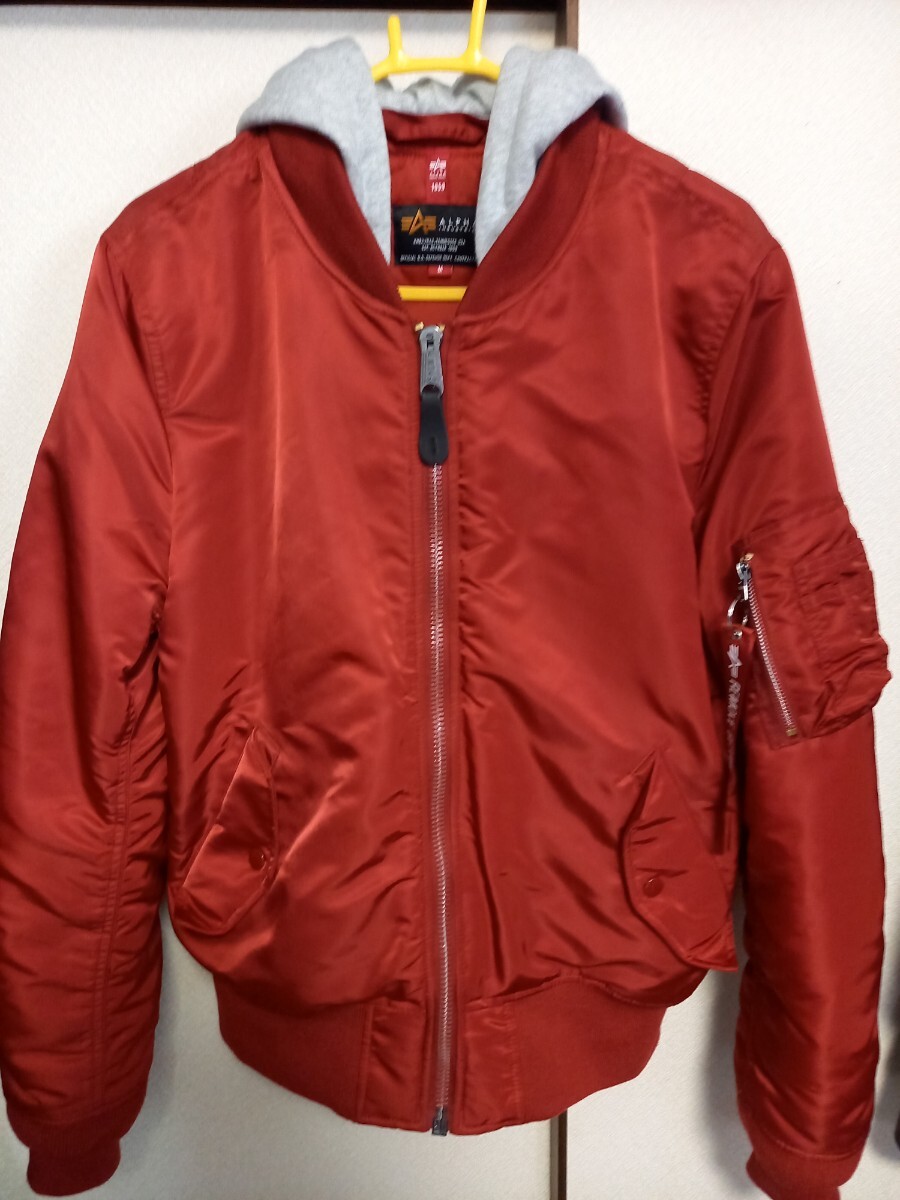 Alpha MA-1アルファ Red/レッド 赤 size:M美品 Yahoo!オークション -「ma-1 (赤 レッド red)」(男性用