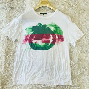 グッチ『圧倒的高級感』GUCCI インターロッキング GG ロゴ Tシャツ カットソー Lサイズ 白 ホワイト シェリーライン メンズ