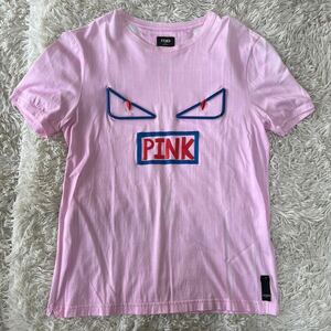 稀少XL！フェンディ『圧倒的存在感』FENDI 半袖 Tシャツ モンスター バグズアイ カットソー 50 ピンク メンズ イタリア製