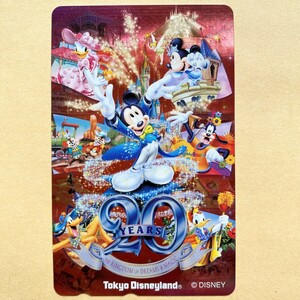 【未使用】テレカ 20 YEARS Tokyo Disneyland 開園20周年記念 ミッキーマウス ホログラム