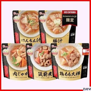 新品◆ アイリスオーヤマ 肉じゃが・筑前煮・豚汁・けんちん汁・鶏もも大根 常温保存 詰め 5種10食 惣菜 レトルト食品 356