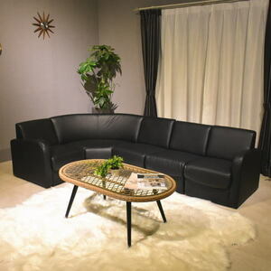  new goods modern reception corner sofa 5 point set BK color living leather furniture sofa comfortable stylish put ... neat super-discount office work place :NW44-14I05-KC