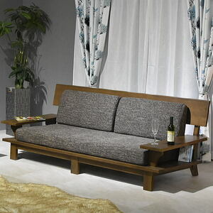  fabric 3 seater . sofa high class Japanese ash frame Japanese style modern BR color natural tree stylish sofa 3P furniture opening installation attaching new goods :ST19-2T05-KC