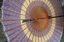 番傘　やぶれ有り　大きさ直径95㎝ぐらい　素材紙　三晃　特撰_画像4