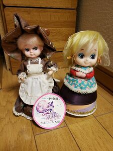 【タイムセール！】昭和レトロ オルゴール人形 貯金箱 回転人形 アンティーク